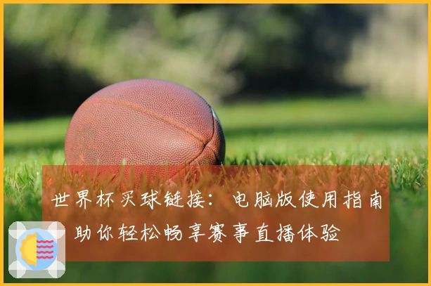 世界杯买球链接：电脑版使用指南，助你轻松畅享赛事直播体验